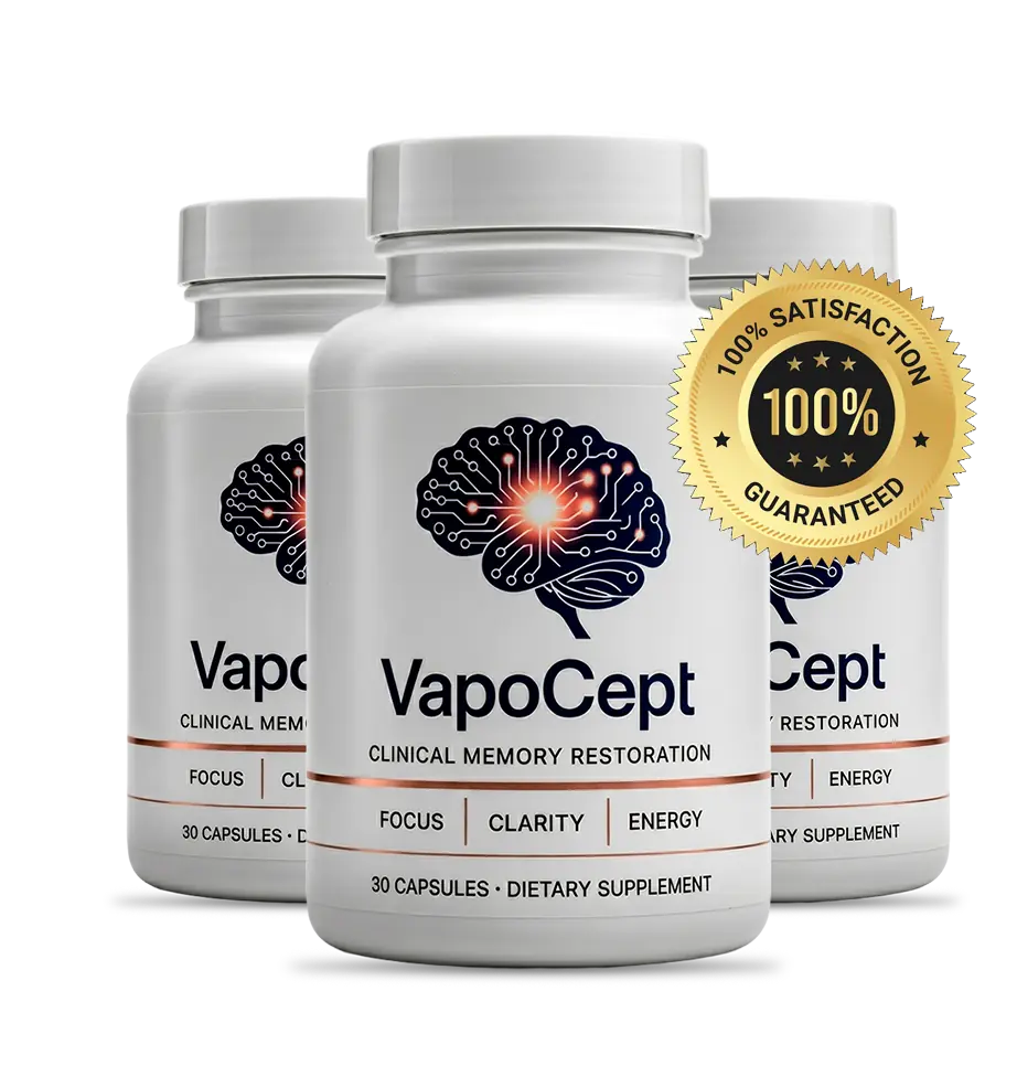 VapoCept three bottle pack with 100% satisfaction guarantee seal